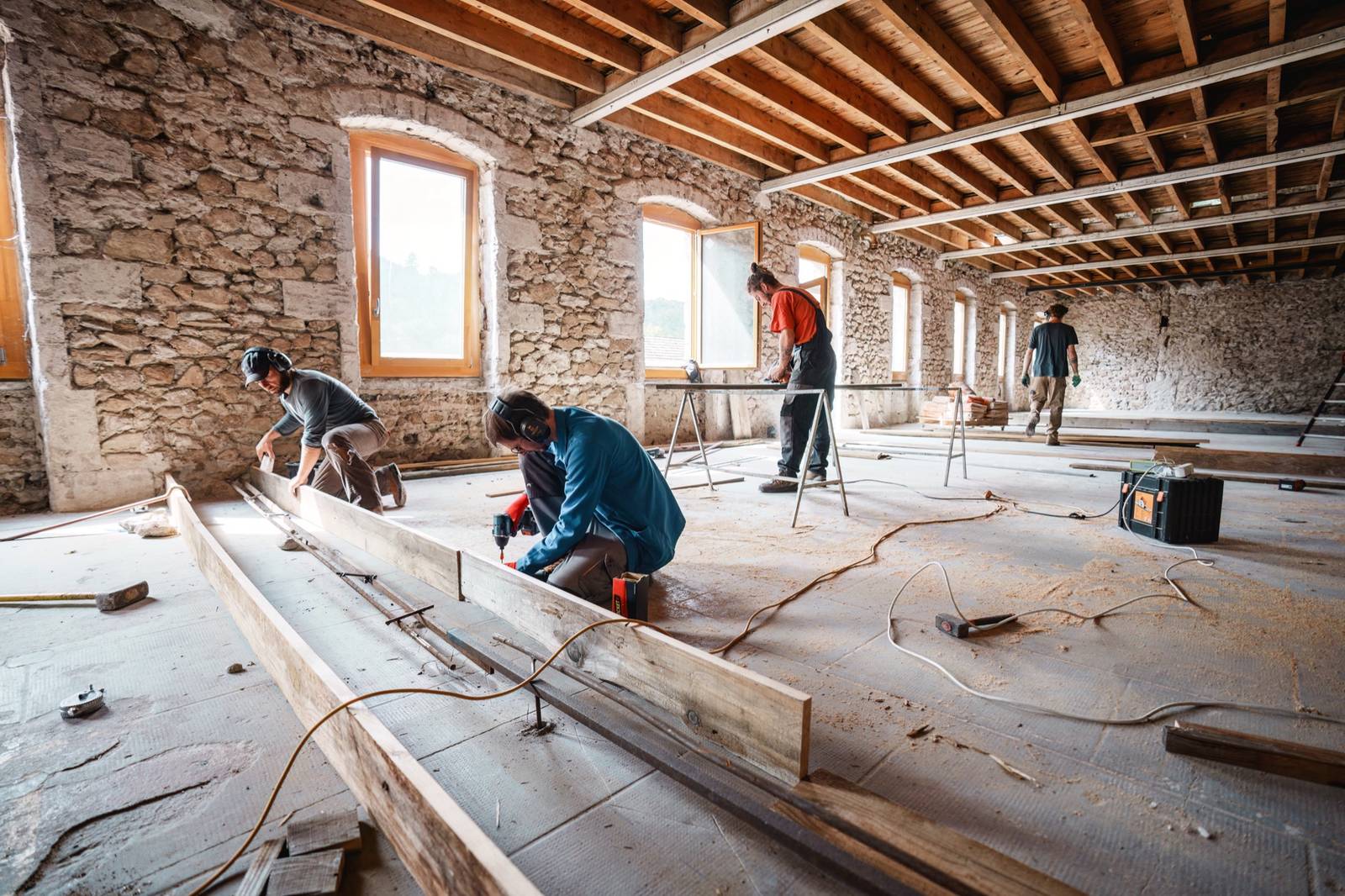 Chantier de rénovation d'un appartement
